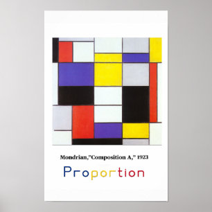 Poster Principes de l'art - Proportion, Mondrian