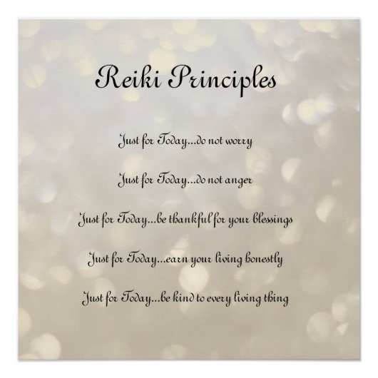 Poster Principes de Reiki (Devant)