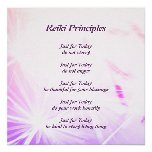 Poster Principes de Reiki (Devant)
