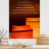 Poster Principes de Reiki avec Luminarias (Cuisine)