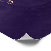 Poster Principes de Reiki - or sur le lotus pourpre (Coin)