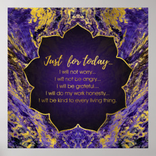 Poster Principes de Reiki - préceptes de Reiki