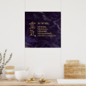 Poster Principes de Reiki - Préceptes de Reiki (Cuisine)