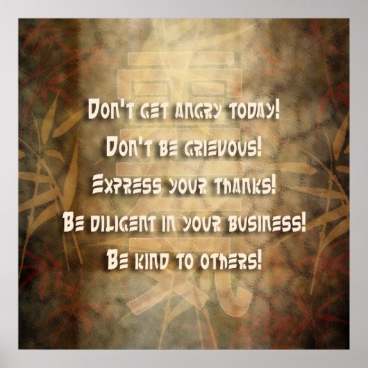 Poster Principes de REIKI Usui (Devant)