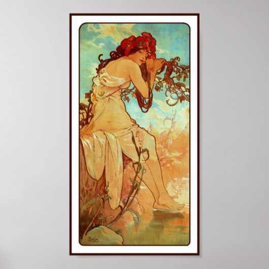 Poster Print: Art Nouveau - Mucha - Summer (Devant)