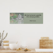 Poster print Dalai Lama citaat (Keuken)