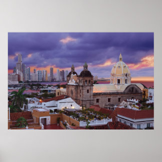 Poster print van Cartagena in Colombia