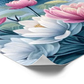 Poster Print - Zwanen in een rustige waterlelievij (Hoek)