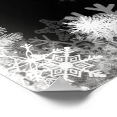 Poster Printable 100e anniversaire Snowflake Black Welcom (Coin)