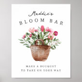 Poster Printable Bridal Shower Bloom Bar Sign (Devant)