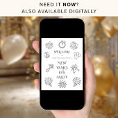 Poster Printable Doodles Black Welcome to New Year Party