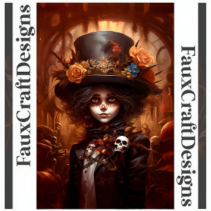 Poster Printable Steampunk Day Of The Dead Cute Girl 122