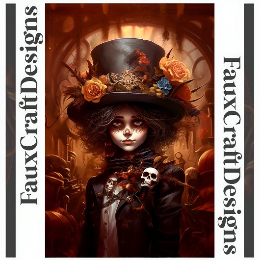 Poster Printable Steampunk Day Of The Dead Cute Girl 122