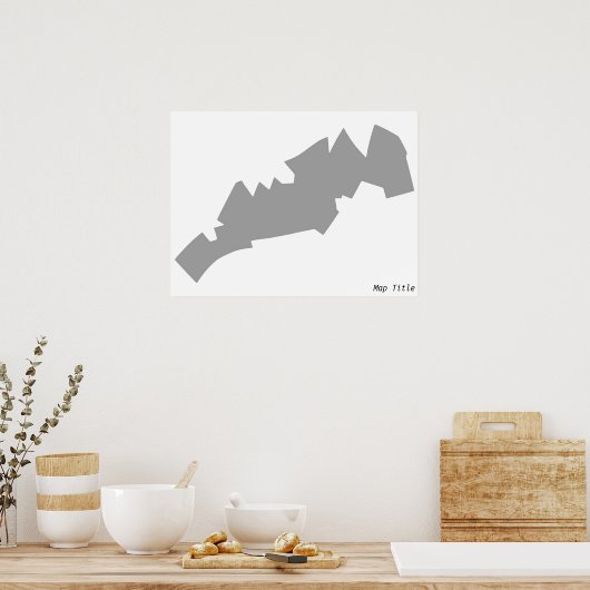 Poster Printed Map (Cuisine)