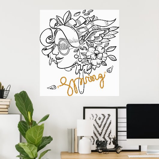 Poster Printemps (Bureau à domicile)