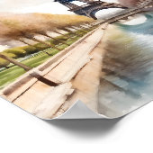 Poster Printemps à Paris Tour Eiffel (Coin)