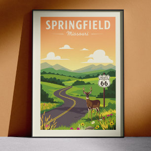Poster Printemps antique Missouri