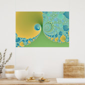 Poster Printemps Arrives - Art Fractal (Cuisine)