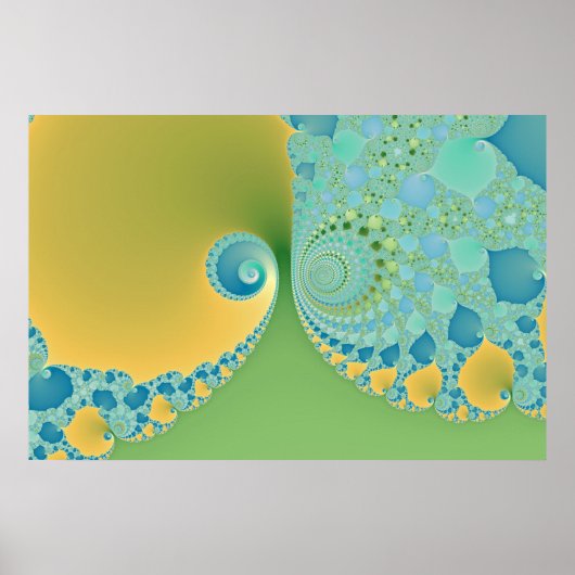 Poster Printemps Arrives - Art Fractal (Devant)