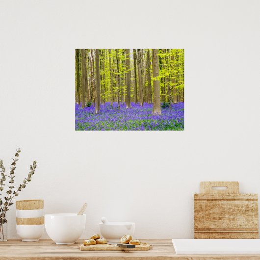 Poster Printemps dans la forêt bleue (Cuisine)