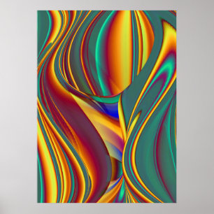 Poster Printemps Été Automne Fleurs Magie