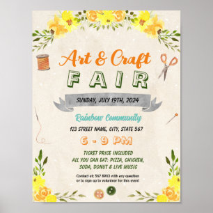 Poster Printemps Été Craft Show événement modèle