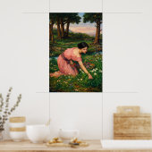 Poster Printemps Étend un Tapis Vert de Fleurs (Cuisine)
