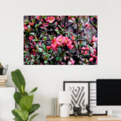 Poster Printemps Fleur Rose (Bureau à domicile)