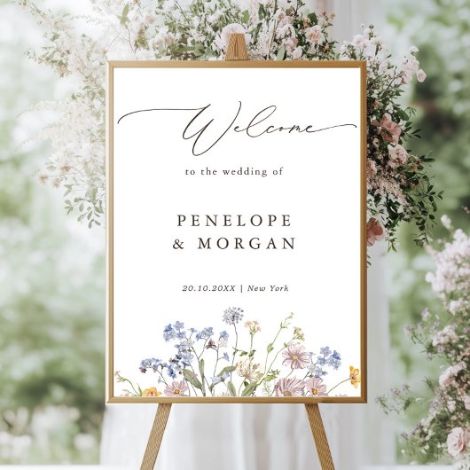 Poster Printemps Fleur sauvage Meadow Garden Mariage Bien