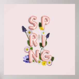 Poster PRINTEMPS Fleur tendance Rose