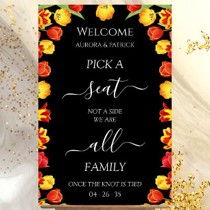 Poster Printemps Mariage Choisir Un Siège Pas Un Côté Per