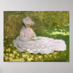Poster Printemps par Claude Monet