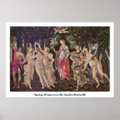 Poster Printemps (Primavera) Par Sandro Botticelli (Devant)