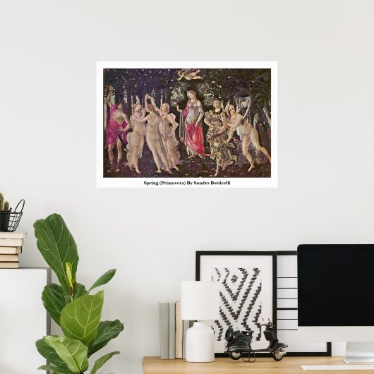Poster Printemps (Primavera) Par Sandro Botticelli (Bureau à domicile)