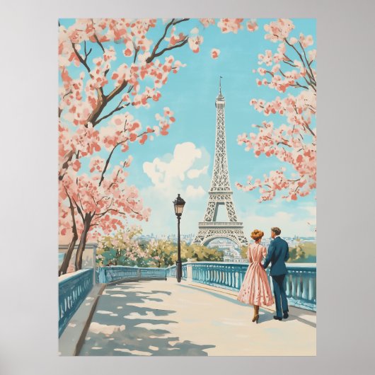 Poster Printemps romantique à Paris (Devant)