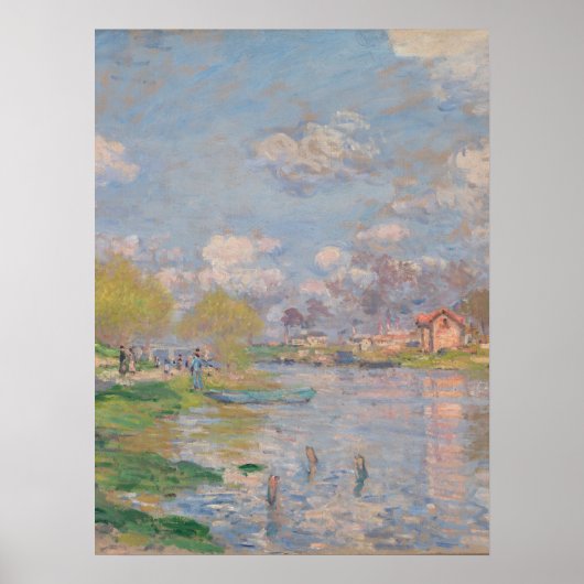 Poster Printemps sur la Seine par Monet Impressionniste (Devant)