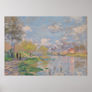 Poster Printemps sur la Seine par Monet Impressionniste