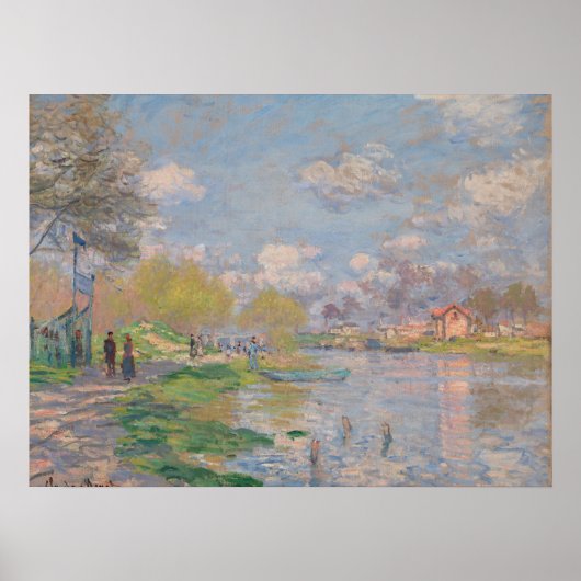 Poster Printemps sur la Seine par Monet Impressionniste (Devant)