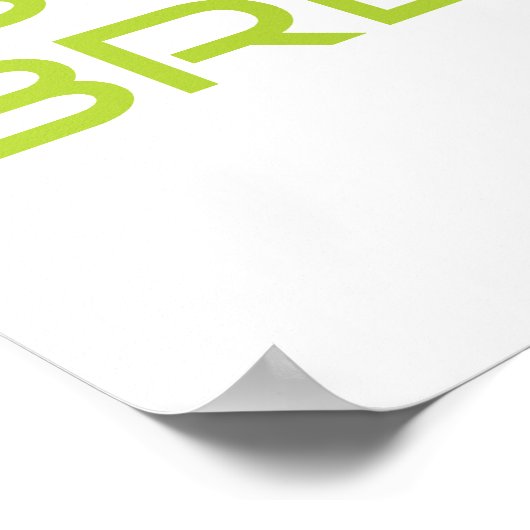 Poster Printemps vert Focus Croire Respire (Coin)