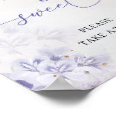 Poster Printemps violet rouille bleu floral amour est dou (Coin)