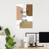 Poster Prioriser votre rêve, croire en vous, (Bureau à domicile)