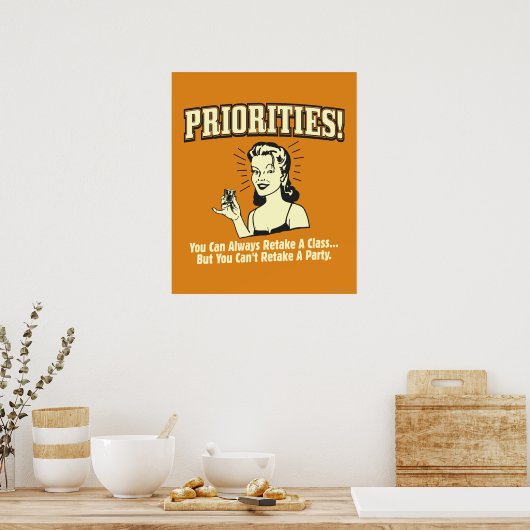 Poster Priorités : Vous pouvez toujours réintégrer une cl (Cuisine)