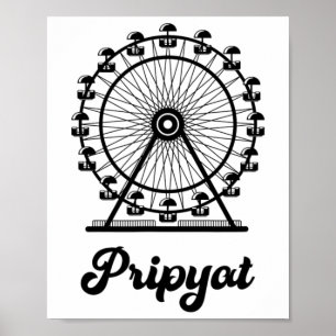 Poster Pripyat Ukraine avec grande roue