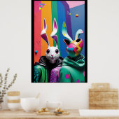Poster Pris dans un moment de lapin (Cuisine)