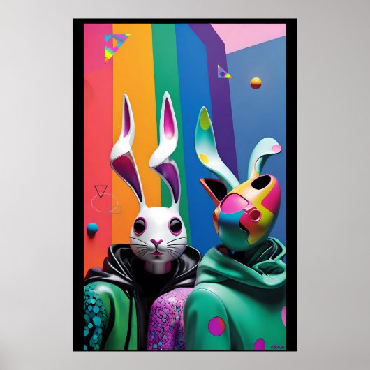 Poster Pris dans un moment de lapin (Devant)