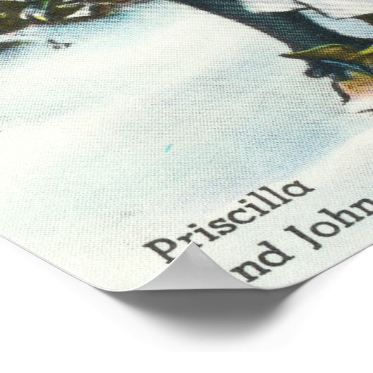 Poster Priscilla et scène John Alden (Coin)