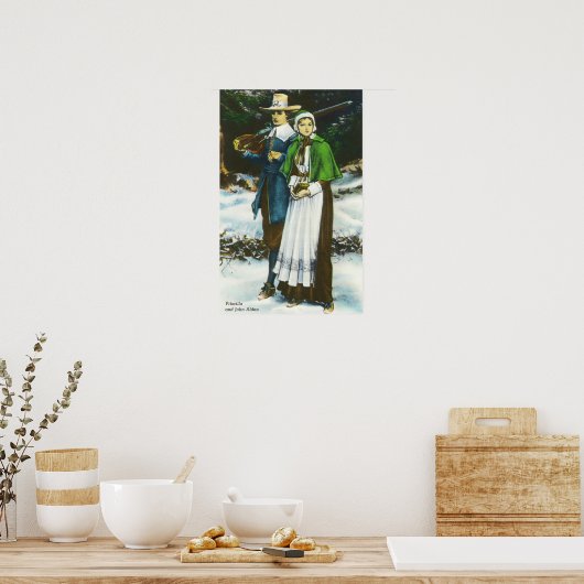 Poster Priscilla et scène John Alden (Cuisine)