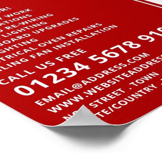 Poster Prise d'alimentation à deux broches, publicité par (Coin)