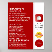 Poster Prise d'alimentation à deux broches, publicité par (Devant)