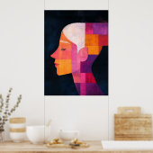 Poster Prism of Her Profile — Abstract Realism (Cuisine)